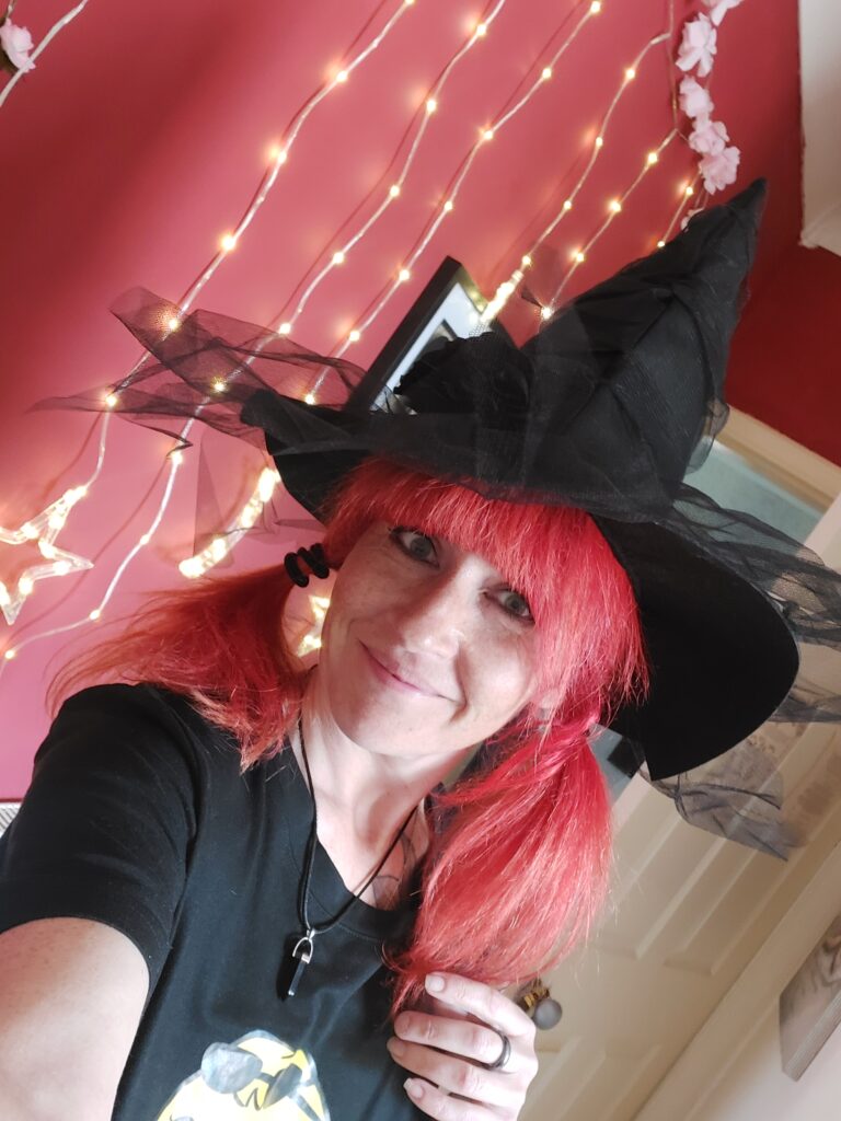 witch in wishaw wearing witch hat