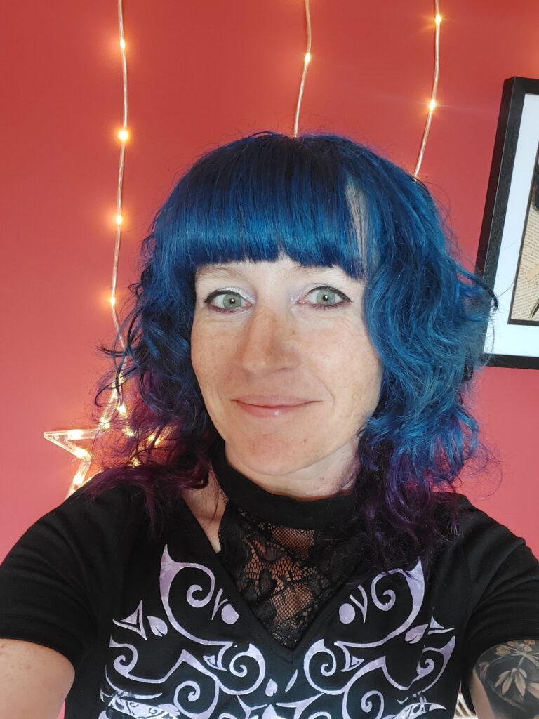 photo of me, blue and purple hair, psychic reading central scotland