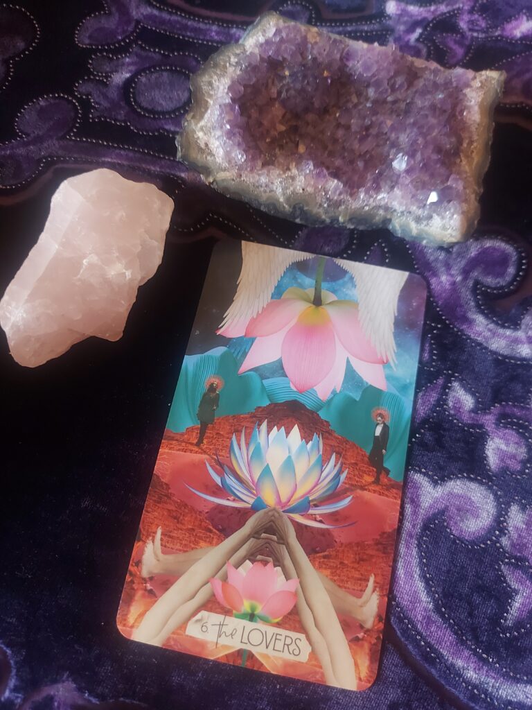 The Lovers from Muse tarot deck